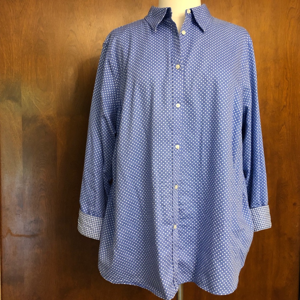 Polka Dot No Iron Button Shirt